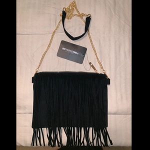 Gorgeous black fringe crossbody